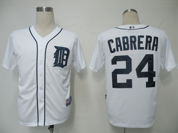 Detroit Tigers #24 Cabrera White Jerseys,We sell and wholesale Detroit Tigers #24 Cabrera White Jerseys on line form chian!