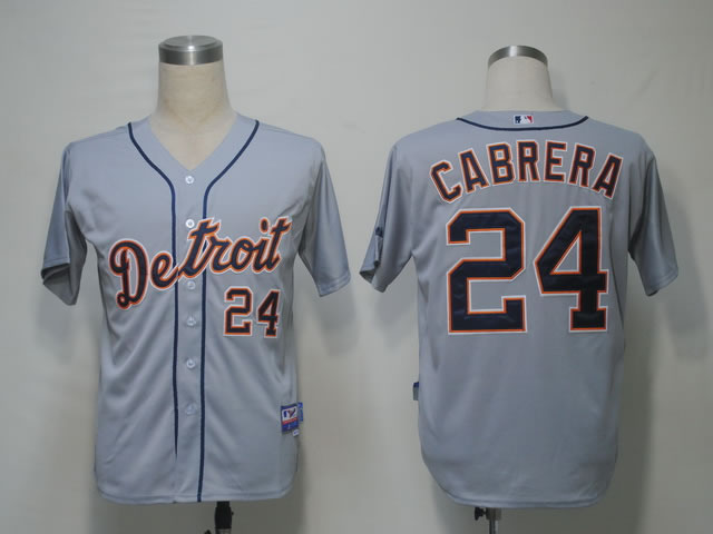 Detroit Tigers #24 Cabrera grey Jerseys,We sell and wholesale Detroit Tigers #24 Cabrera grey Jerseys on line form chian!