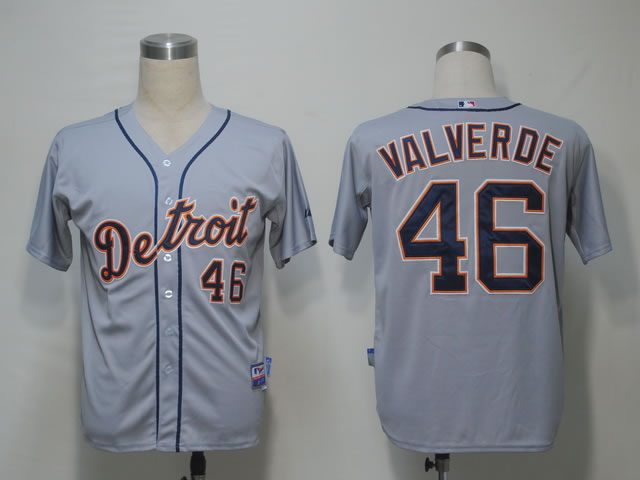 Detroit Tigers #46 Valverde Grey Jerseys,We sell and wholesale Detroit Tigers #46 Valverde Grey Jerseys on line form chian!