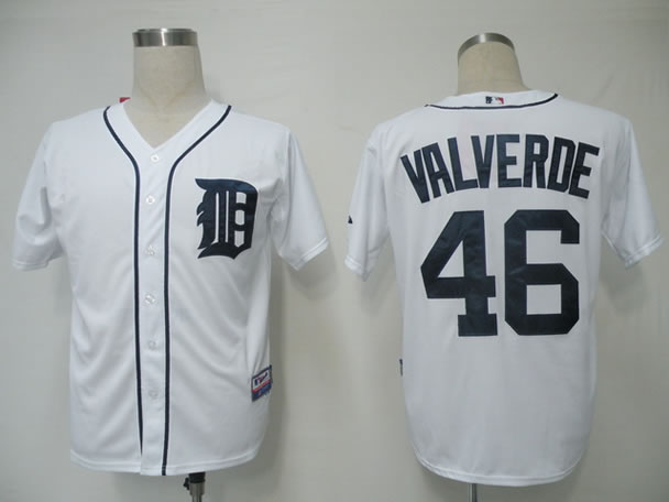 Detroit Tigers #46 Valverde White Jerseys,We sell and wholesale Detroit Tigers #46 Valverde White Jerseys on line form chian!