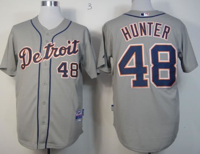 Detroit Tigers #48 Torii Hunter Gray Jerseys,We sell and wholesale Detroit Tigers #48 Torii Hunter Gray Jerseys on line form chian!
