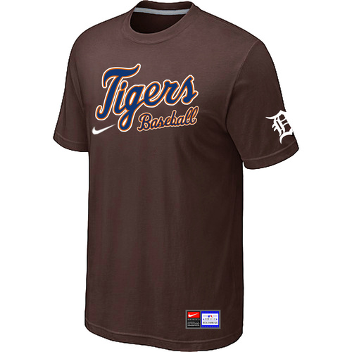 Detroit Tigers Brown Nike Short Sleeve Practice T-Shirt,We sell and wholesale Detroit Tigers Brown Nike Short Sleeve Practice T-Shirt on line form chian!
