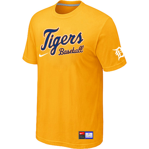 Detroit Tigers Yellow Nike Short Sleeve Practice T-Shirt,We sell and wholesale Detroit Tigers Yellow Nike Short Sleeve Practice T-Shirt on line form chian!