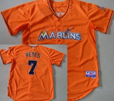 Florida Marlins #7 Jose Reyes 2012 New Orange Jerseys,We sell and wholesale Florida Marlins #7 Jose Reyes 2012 New Orange Jerseys on line form chian!
