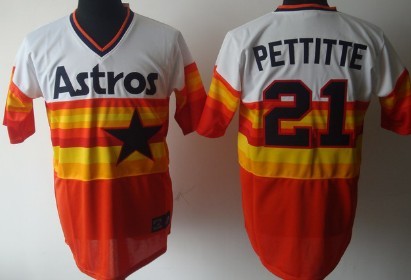 Houston Astros #21 Pettitte White With Orange Throwback Jerseys,We sell and wholesale Houston Astros #21 Pettitte White With Orange Throwback Jerseys on line form chian!