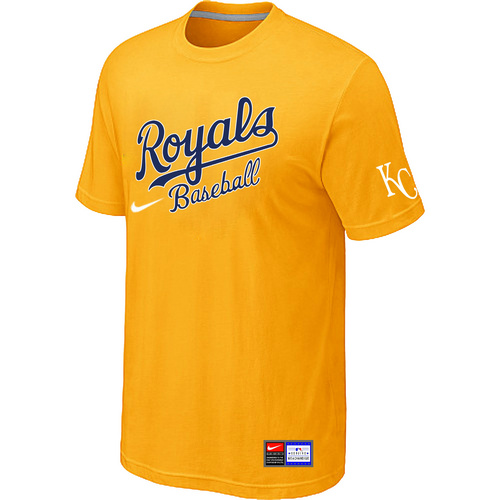 Kansas City Royals Yellow Nike Short Sleeve Practice T-Shirt,We sell and wholesale Kansas City Royals Yellow Nike Short Sleeve Practice T-Shirt on line form chian!