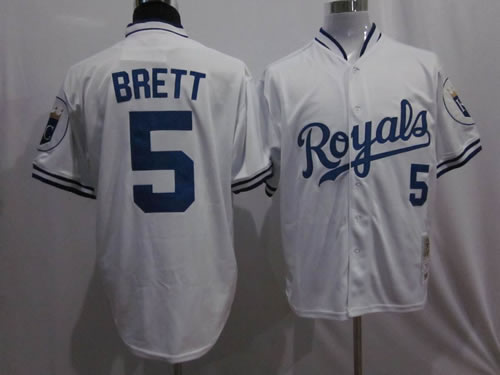 Kansas Royals #5 Brett white mitchell&ness Jerseys,We sell and wholesale Kansas Royals #5 Brett white mitchell&ness Jerseys on line form chian!