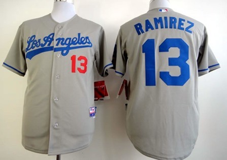 Los Angeles Dodgers #13 Hanley Ramirez Gray Jerseys,We sell and wholesale Los Angeles Dodgers #13 Hanley Ramirez Gray Jerseys on line form chian!