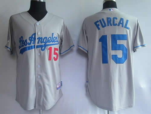 Los Angeles Dodgers #15 Furcal gray Jerseys,We sell and wholesale Los Angeles Dodgers #15 Furcal gray Jerseys on line form chian!
