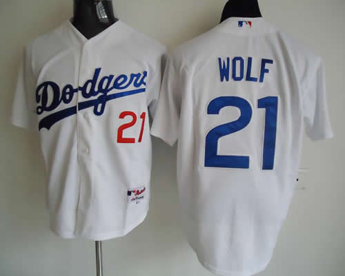 Los Angeles Dodgers #21 Wolf white Jerseys,We sell and wholesale Los Angeles Dodgers #21 Wolf white Jerseys on line form chian!