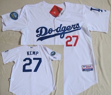 Los Angeles Dodgers #27 Matt Kemp White 50TH Jerseys,We sell and wholesale Los Angeles Dodgers #27 Matt Kemp White 50TH Jerseys on line form chian!