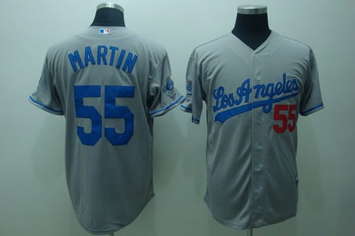 Los Angeles Dodgers #55 Russell Martin GRAY Jerseys,We sell and wholesale Los Angeles Dodgers #55 Russell Martin GRAY Jerseys on line form chian!