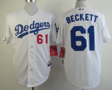 Los Angeles Dodgers #61 Josh Beckett White Jesey,We sell and wholesale Los Angeles Dodgers #61 Josh Beckett White Jesey on line form chian!