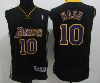 Los Angeles Lakers #10 Steve Nash Black With Purple Authentic Jerseys,We sell and wholesale Los Angeles Lakers #10 Steve Nash Black With Purple Authentic Jerseys on line form chian!