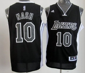 Los Angeles Lakers #10 Steve Nash Revolution 30 Swingman All Black With White Jerseys,We sell and wholesale Los Angeles Lakers #10 Steve Nash Revolution 30 Swingman All Black With White Jerseys on line form chian!