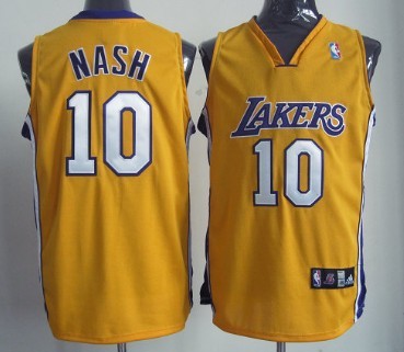 Los Angeles Lakers #10 Steve Nash Yellow Authentic Jerseys,We sell and wholesale Los Angeles Lakers #10 Steve Nash Yellow Authentic Jerseys on line form chian!