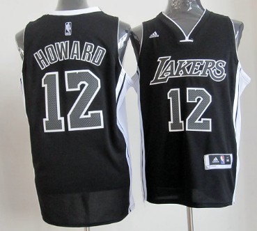 Los Angeles Lakers #12 Dwight Howard Revolution 30 Swingman All Black With White Jerseys,We sell and wholesale Los Angeles Lakers #12 Dwight Howard Revolution 30 Swingman All Black With White Jerseys on line form chian!