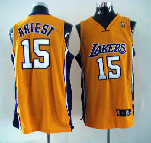 Los Angeles Lakers #15 Artest Yellow Jerseys,We sell and wholesale Los Angeles Lakers #15 Artest Yellow Jerseys on line form chian!