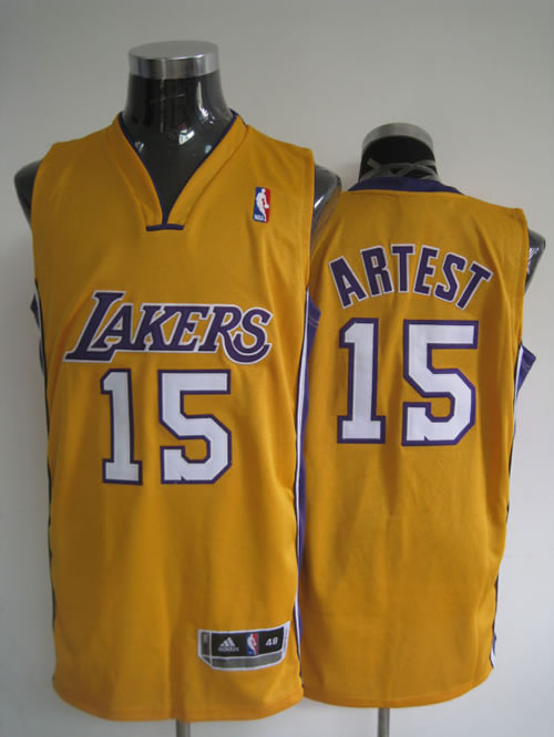 Los Angeles Lakers #15 Ron Artest Yellow Jerseys,We sell and wholesale Los Angeles Lakers #15 Ron Artest Yellow Jerseys on line form chian!
