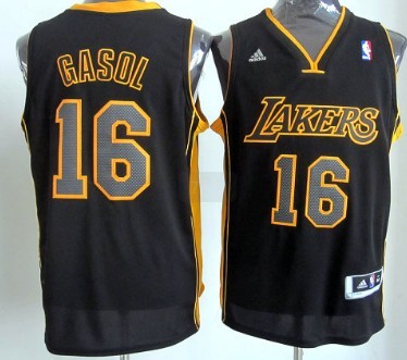 Los Angeles Lakers #16 Pau Gasol Revolution 30 Swingman All Black With Yellow Jerseys,We sell and wholesale Los Angeles Lakers #16 Pau Gasol Revolution 30 Swingman All Black With Yellow Jerseys on line form chian!