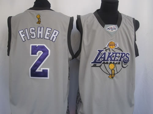 Los Angeles Lakers #2 Derek Fisher gray Champions Jerseys,We sell and wholesale Los Angeles Lakers #2 Derek Fisher gray Champions Jerseys on line form chian!