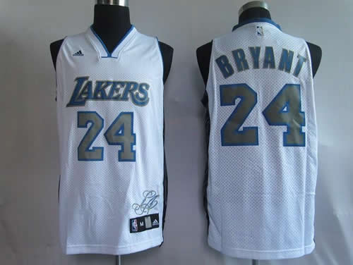 Los Angeles Lakers #24 Kobe Bryant white grey number Jerseys fans edition,We sell and wholesale Los Angeles Lakers #24 Kobe Bryant white grey number Jerseys fans edition on line form chian!