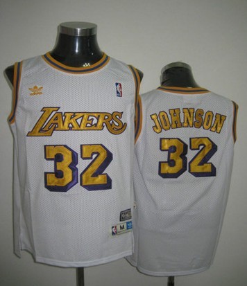 Los Angeles Lakers #32 Magic #Johnson white Throwback Jerseys,We sell and wholesale Los Angeles Lakers #32 Magic #Johnson white Throwback Jerseys on line form chian!