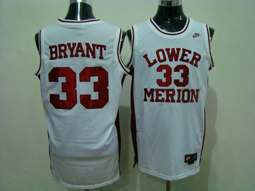 Los Angeles Lakers #33 Kobe Bryant White Lower Merion Jerseys,We sell and wholesale Los Angeles Lakers #33 Kobe Bryant White Lower Merion Jerseys on line form chian!