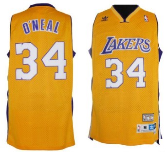 Los Angeles Lakers #34 Shaquille O Neal Yellow Throwback Swingman Jerseys,We sell and wholesale Los Angeles Lakers #34 Shaquille O Neal Yellow Throwback Swingman Jerseys on line form chian!