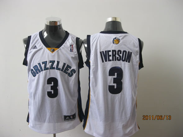 Memphis Grizzlies #3 Iverson white Jerseys,We sell and wholesale Memphis Grizzlies #3 Iverson white Jerseys on line form chian!