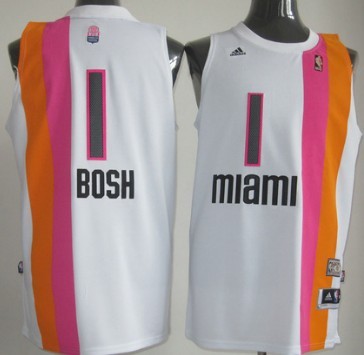 Miami Heat #1 Chris Bosh ABA Hardwood Classic Swingman White No Holes Jerseys,We sell and wholesale Miami Heat #1 Chris Bosh ABA Hardwood Classic Swingman White No Holes Jerseys on line form chian!