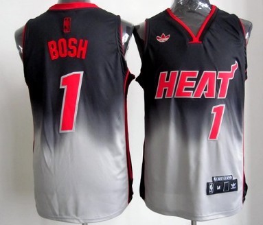 Miami Heat #1 Chris Bosh Black And Gray Fadeaway Fashion Jerseys,We sell and wholesale Miami Heat #1 Chris Bosh Black And Gray Fadeaway Fashion Jerseys on line form chian!