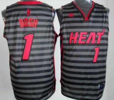 Miami Heat #1 Chris Bosh Gray With Black Pinstripe Jerseys,We sell and wholesale Miami Heat #1 Chris Bosh Gray With Black Pinstripe Jerseys on line form chian!