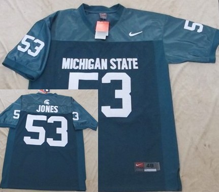 Michigan State Spartans #53 Greg Jones Green NCAA Jerseys,We sell and wholesale Michigan State Spartans #53 Greg Jones Green NCAA Jerseys on line form chian!
