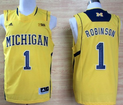 Michigan Wolverines #1 Glenn Robinson III Yellow Big 10 Patch Jerseys,We sell and wholesale Michigan Wolverines #1 Glenn Robinson III Yellow Big 10 Patch Jerseys on line form chian!