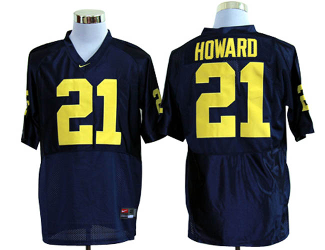 Michigan Wolverines #21 Howard Navy Blue NCAA Jerseys,We sell and wholesale Michigan Wolverines #21 Howard Navy Blue NCAA Jerseys on line form chian!