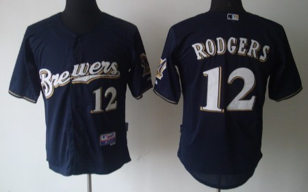 Milwaukee Brewers #12 Aaron Rodgers Blue Jerseys,We sell and wholesale Milwaukee Brewers #12 Aaron Rodgers Blue Jerseys on line form chian!