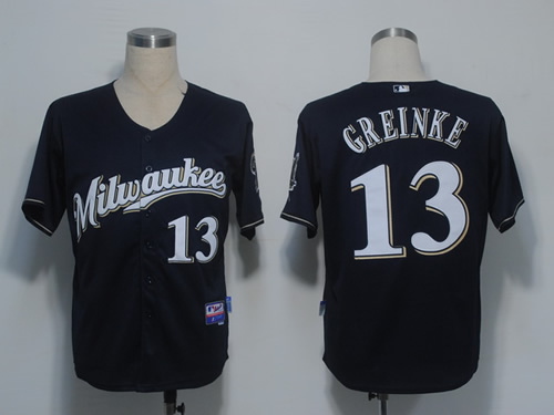 Milwaukee Brewers #13 Greinke Dark Blue Cool Base Jerseys,We sell and wholesale Milwaukee Brewers #13 Greinke Dark Blue Cool Base Jerseys on line form chian!