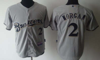 Milwaukee Brewers #2 Nyjer Morgan Gray Jerseys,We sell and wholesale Milwaukee Brewers #2 Nyjer Morgan Gray Jerseys on line form chian!