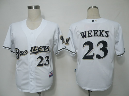 Milwaukee Brewers #23 weeks white cool base Jerseys,We sell and wholesale Milwaukee Brewers #23 weeks white cool base Jerseys on line form chian!
