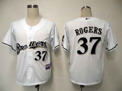 Milwaukee Brewers #37 Rogers White Cool Base Jerseys,We sell and wholesale Milwaukee Brewers #37 Rogers White Cool Base Jerseys on line form chian!