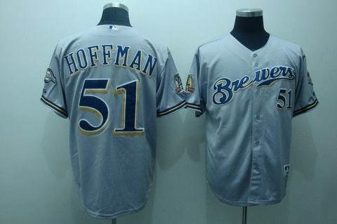 Milwaukee Brewers #51 Hoffman grey(40th) Jerseys,We sell and wholesale Milwaukee Brewers #51 Hoffman grey(40th) Jerseys on line form chian!