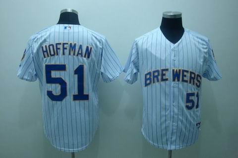 Milwaukee Brewers #51 Hoffman white(blue strip) Jerseys,We sell and wholesale Milwaukee Brewers #51 Hoffman white(blue strip) Jerseys on line form chian!