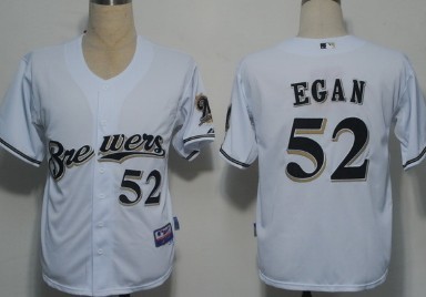 Milwaukee Brewers #52 Egan White Jerseys,We sell and wholesale Milwaukee Brewers #52 Egan White Jerseys on line form chian!