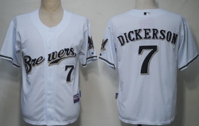 Milwaukee Brewers #7 Dickerson White Jerseys,We sell and wholesale Milwaukee Brewers #7 Dickerson White Jerseys on line form chian!