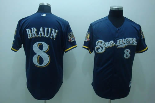 Milwaukee Brewers #8 Ryan Braun blue Jerseys,We sell and wholesale Milwaukee Brewers #8 Ryan Braun blue Jerseys on line form chian!
