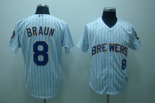Milwaukee Brewers #8 Ryan Braun white pinstripe Jerseys,We sell and wholesale Milwaukee Brewers #8 Ryan Braun white pinstripe Jerseys on line form chian!