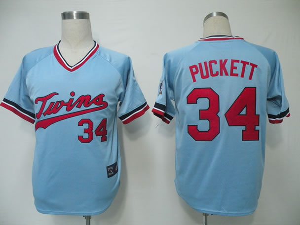 Minnesota Twins #34 Puckett Blue M&N Jerseys,We sell and wholesale Minnesota Twins #34 Puckett Blue M&N Jerseys on line form chian!