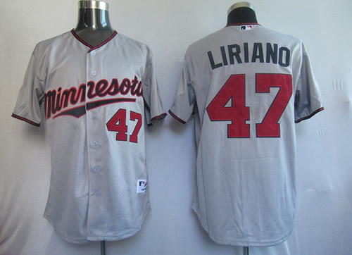 Minnesota Twins #47 Francisco Liriano grey Jerseys,We sell and wholesale Minnesota Twins #47 Francisco Liriano grey Jerseys on line form chian!