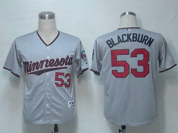 Minnesota Twins #53 Blackburn Grey Jerseys,We sell and wholesale Minnesota Twins #53 Blackburn Grey Jerseys on line form chian!